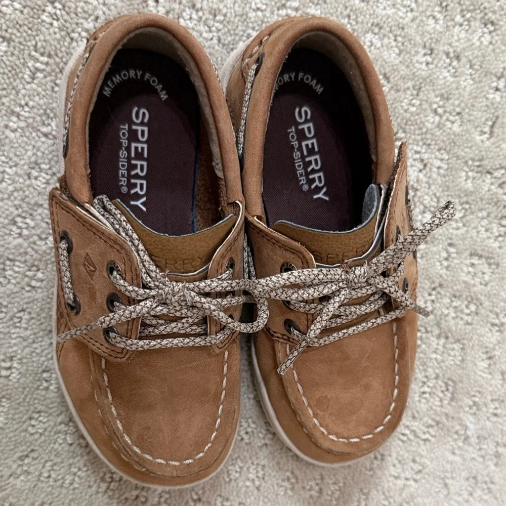 Sperry Kids Brown Suede Lace-Up Boat Shoes